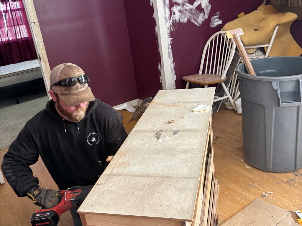 Old furniture loaded for disposal in Oklahoma City